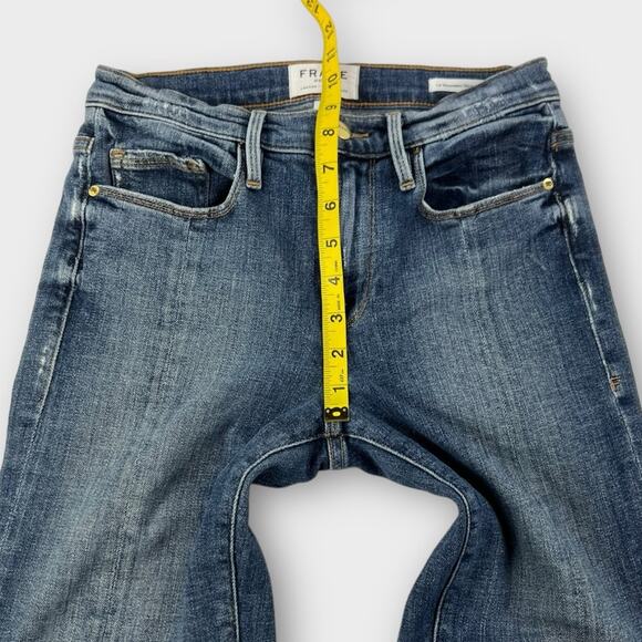 Frame Le Nouveau Straight Front Split Raw Hem Ankle Jeans in Sheffield Size 24 - Picture 9 of 11